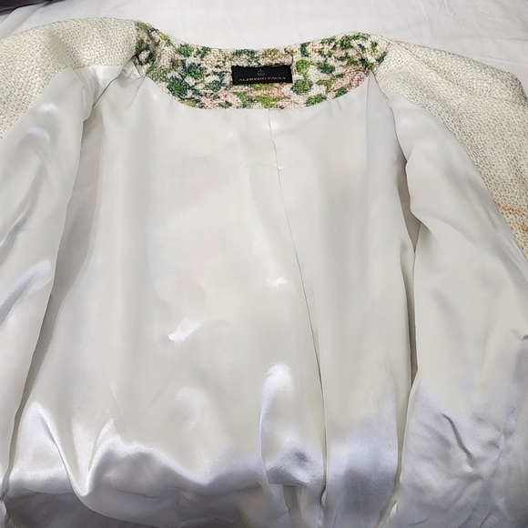 Alfredo Pauly Peacock Bohemian Cream Coat Size EU 46/US 36 - Picture 6 of 14